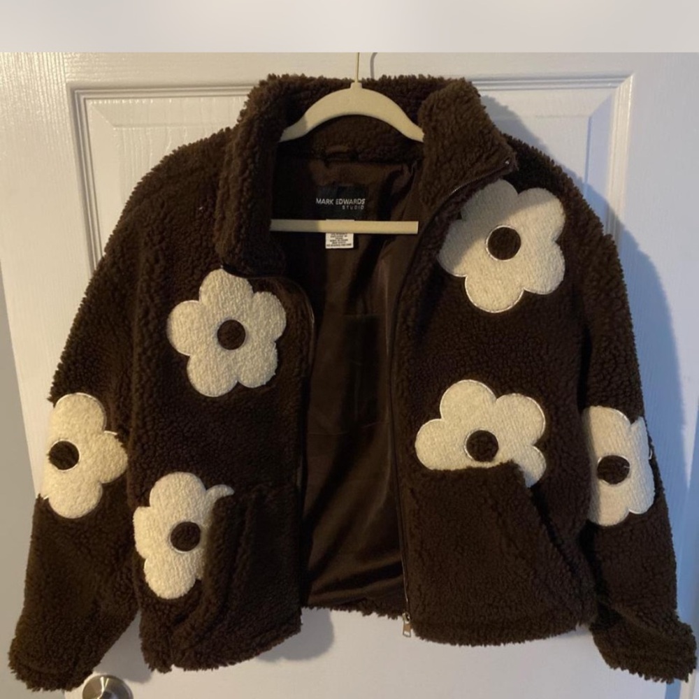 Mark Edwards Brown Sherpa Jacket - Picture 2 of 4